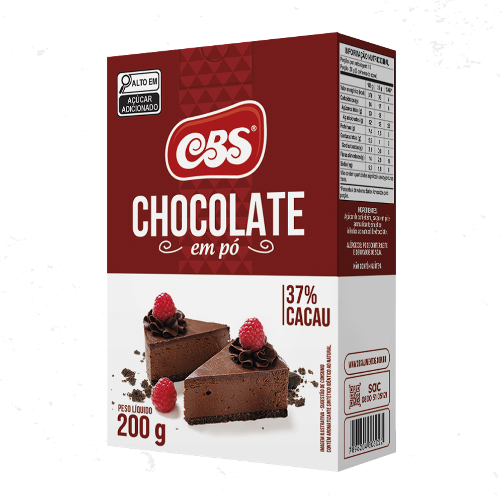 Chocolate em pó CBS 37% 200g