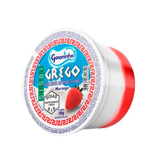 Iogurte Int Grego Goianinho Morango 100g