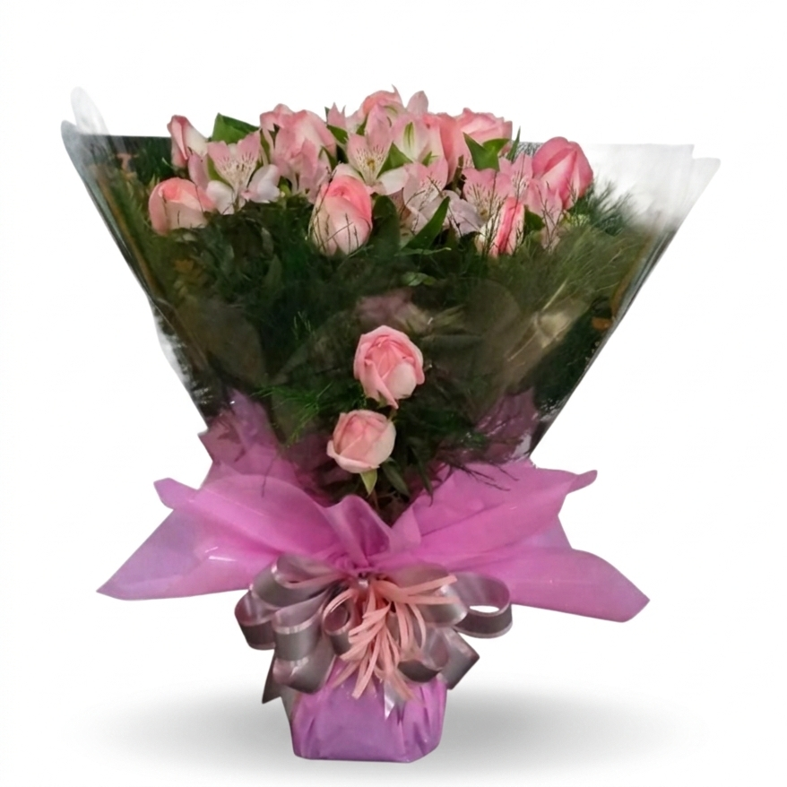 Buquê de rosas rosa