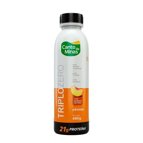 Iogurte Canto de Minas Triplo Zero Pêssego 480g