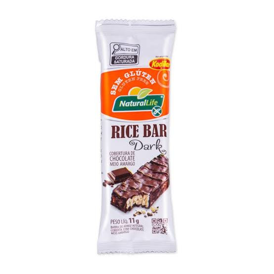 Rice Bar Dark C/ Cobertura Chocolate Meio Amar Go 