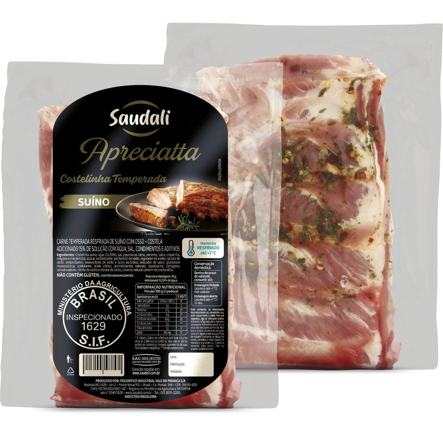 Costelinha Temperada saudali 1 kg