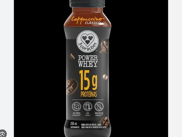 Bebida Lactea 3 Coraçoes Cappuccino Power Whey 260ml