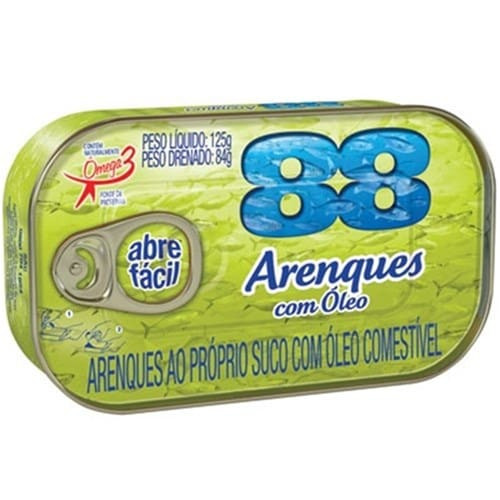 Sardinha 88 Arenques Cm Óleo Lata 125g