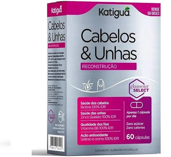 Cabelos Unhas Katigua 60 Caps