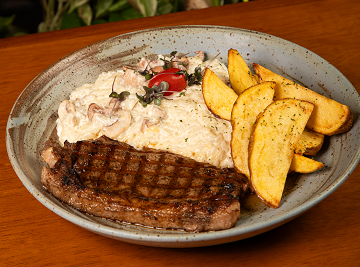 BIFE CHORIZO C.ARROZ PIAMONTESE