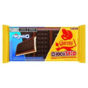 CHOCOLATE TABLETE GAROTO CHOCOTRIO NEGRESCO 90G