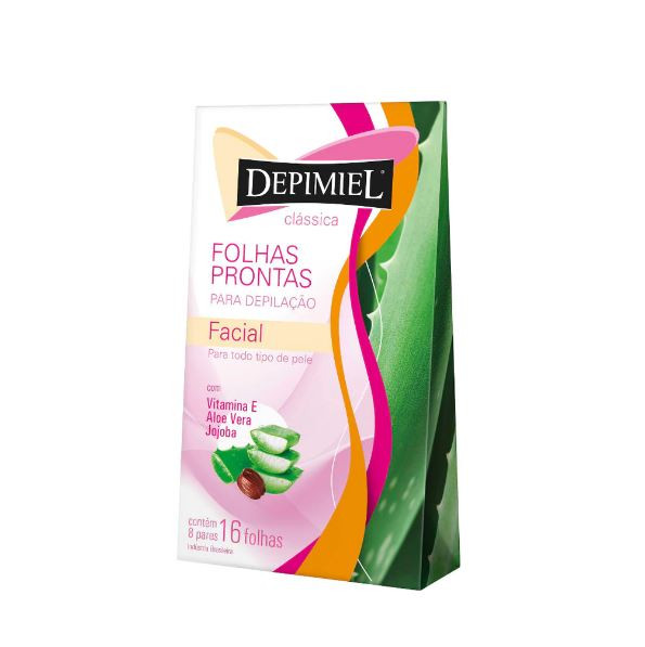 FOLHAS DEPILATORIA FACIAL 16 FOLHAS DEPIMIEL
