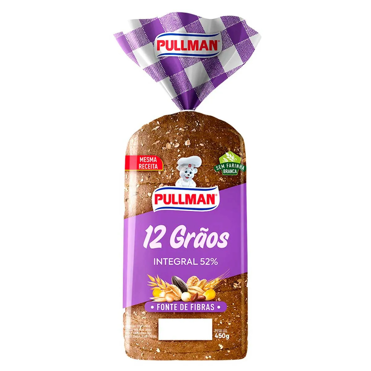 PAO PULLMAN INTEGRAL 53% 12GRAOS 450G
