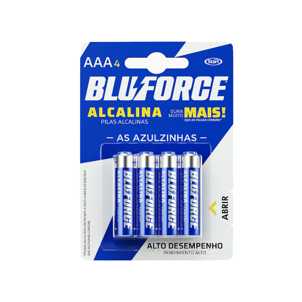 PILHA ALCALINA BLUFORCE AAA C/4