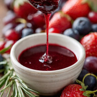 C/ CALDA DE FRUTAS VERMELHAS