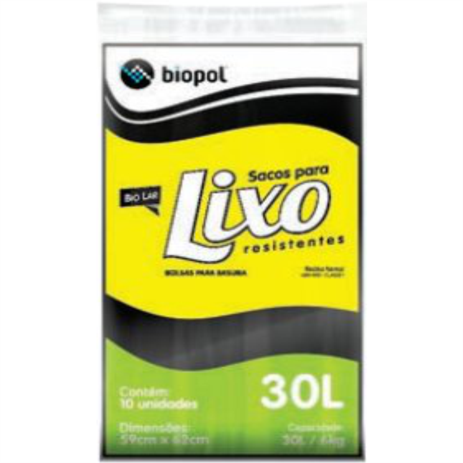 SACO P/ LIXO BIOLAR 30L/6KG C/10UN¬