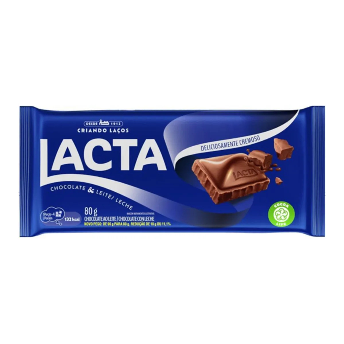LACTA CHOCOLATE AO LEITE 80G