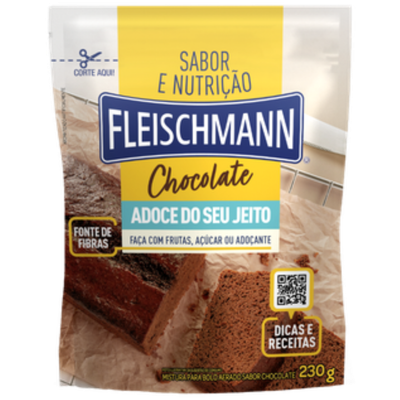 MISTURA P/ BOLO FLEISCHMANN 'CHOCOLATE ZERO AÇUCAR' 230G¬