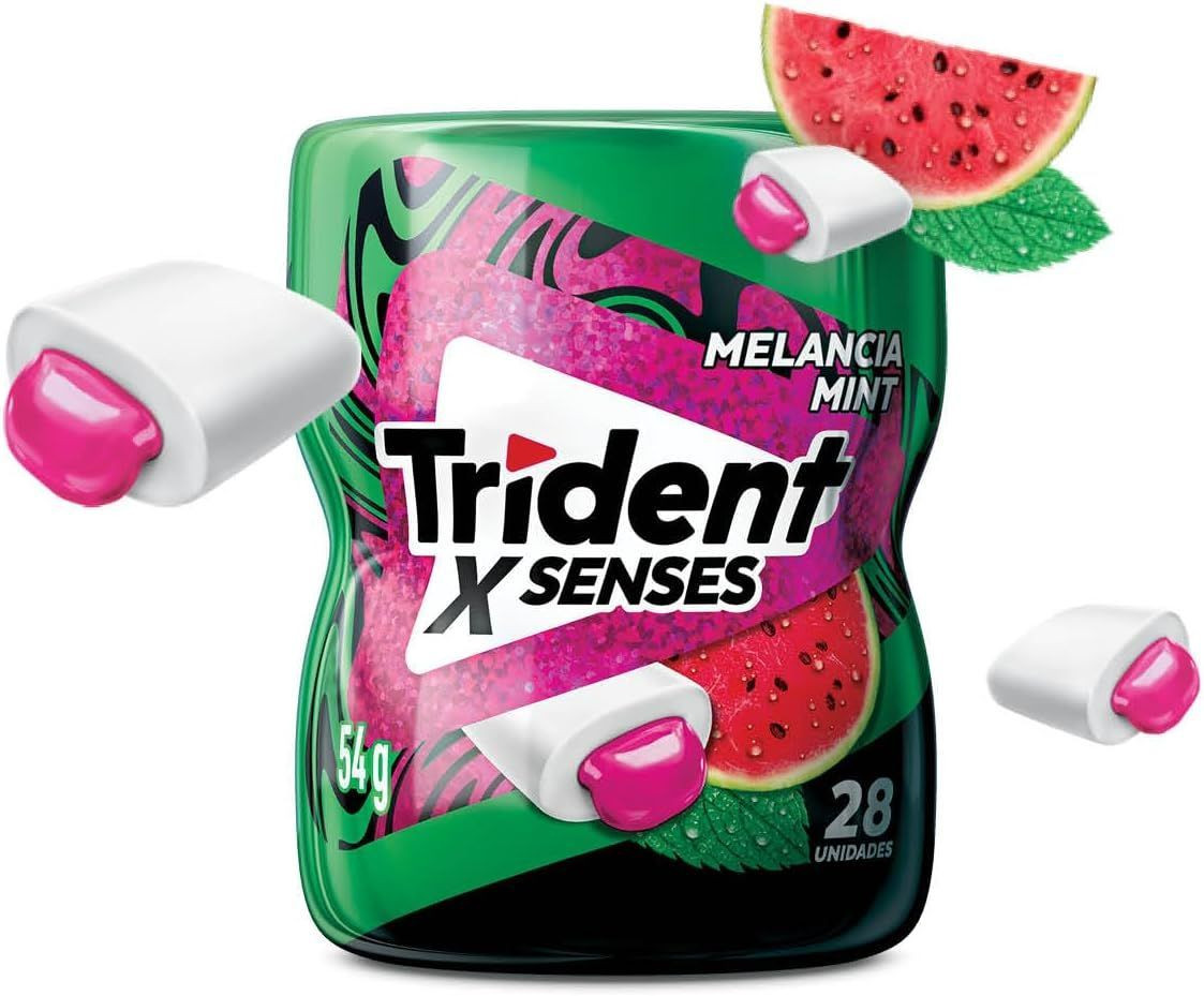 CHICLETE TRIDENT XSENSES MELANCIA MINT 54G
