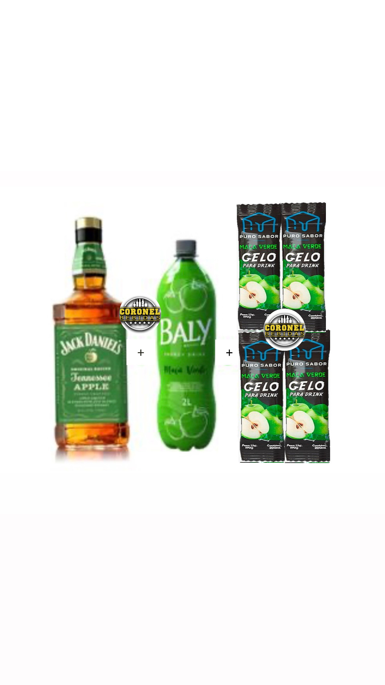 Jack Maçã Verde 1L+ 1 Baly 2L Maçã Verde + 4Gelo Maçã Verde 