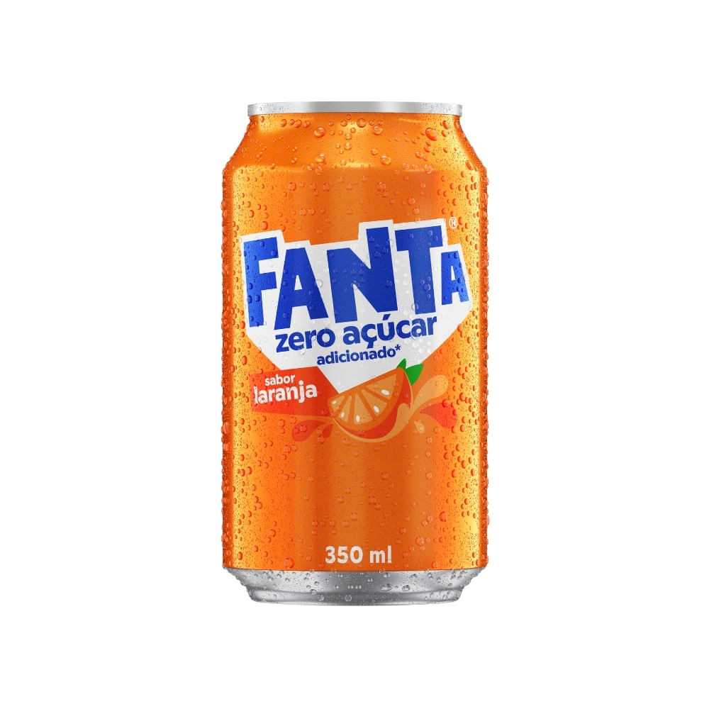 FANTA LARANJA S/ ACUCAR LT 350ML