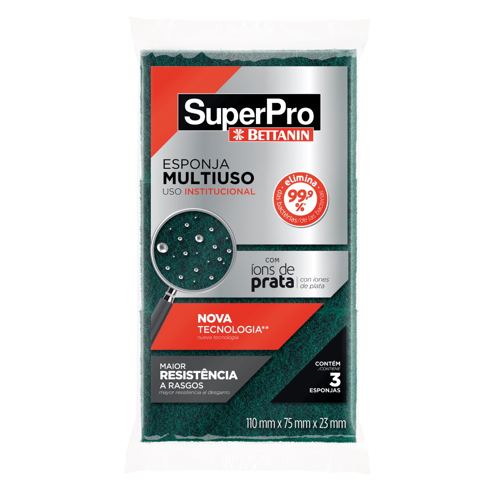 ESPONJA MULTIUSO SUPERPRO 110X75X23 C3