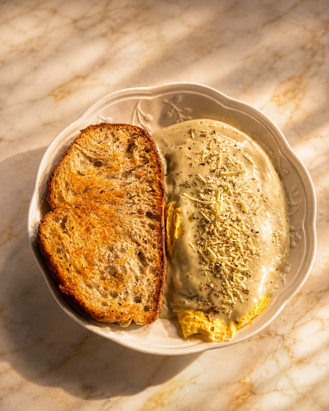 Omelete de Gorgonzola e Mussarela 