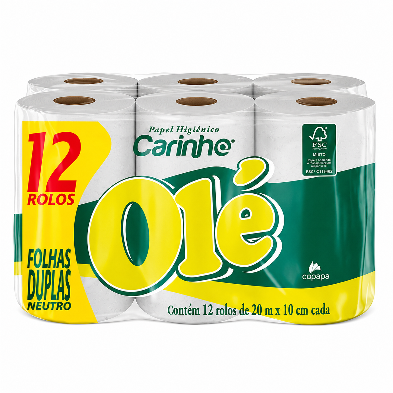 Papel Higiênico Carinho Olé 12 Unidades