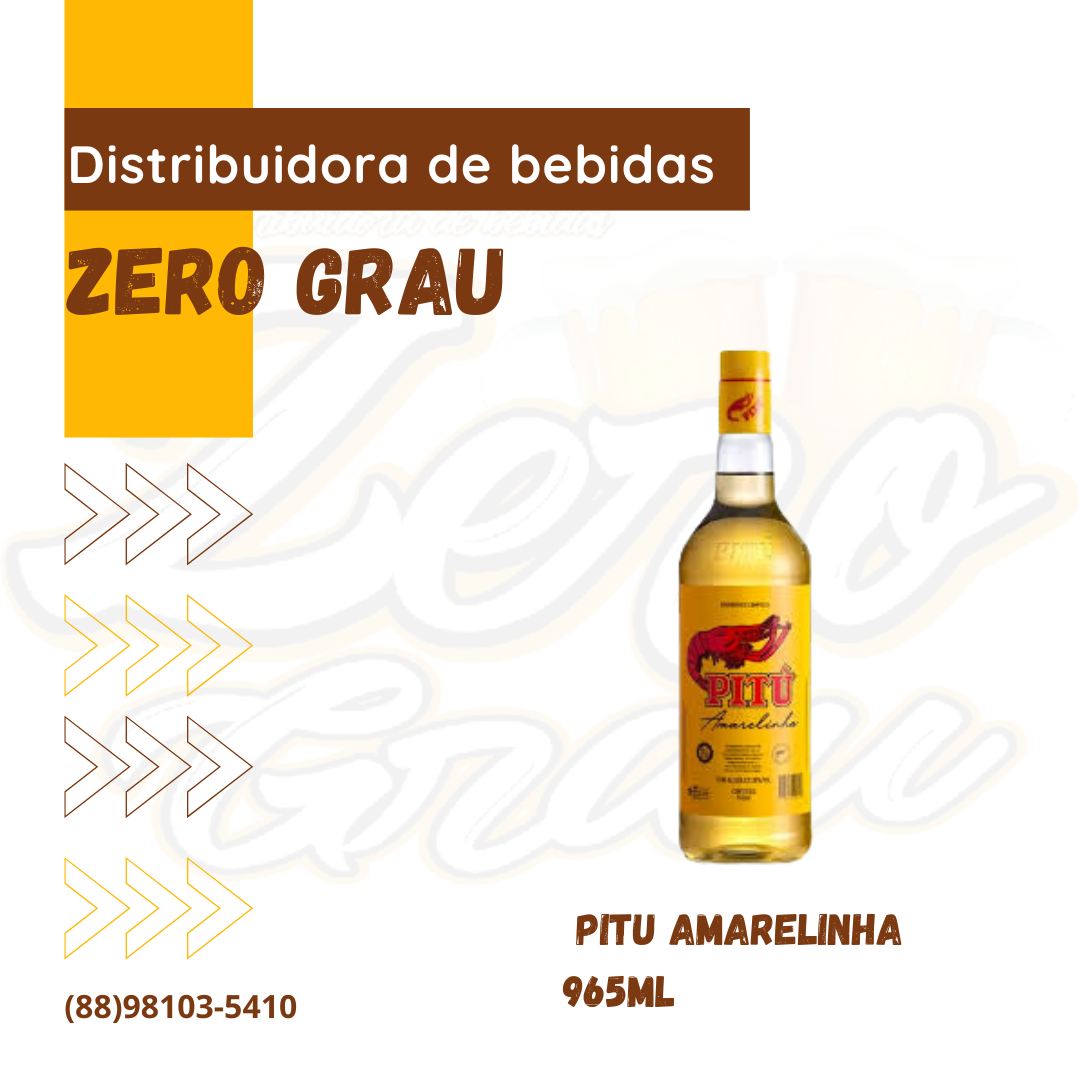 CACHAÇA PITU AMARELINHA 965ML