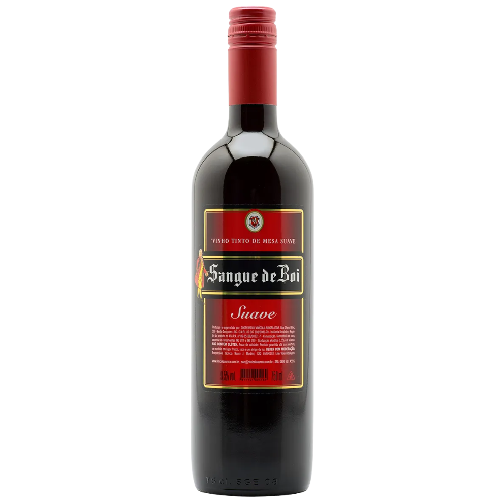 VINHO SANGUE DE BOI TINTO SUAVE 750ML