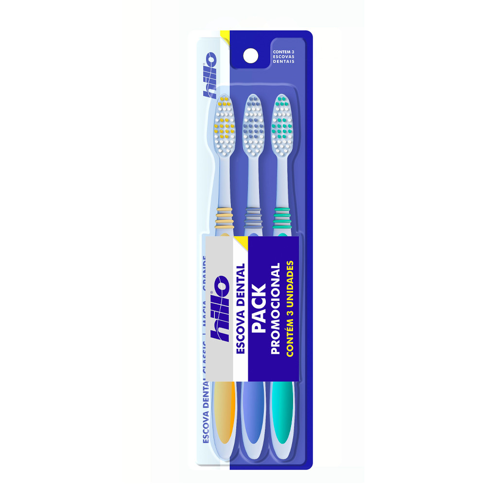 ESCOVA DENTAL HILLO ADULTO CLASSIC C/3