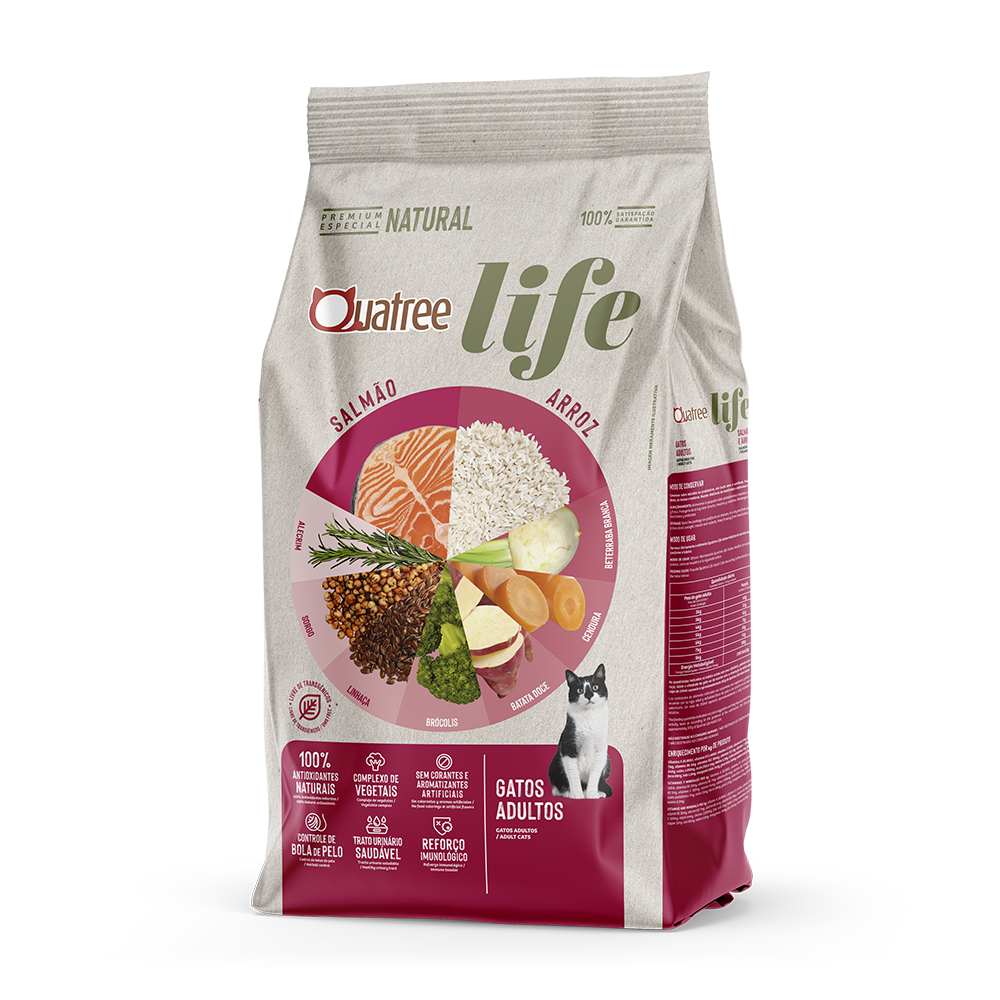 QUATREE LIFE GATOS ADULTOS SALMÃO 10KG