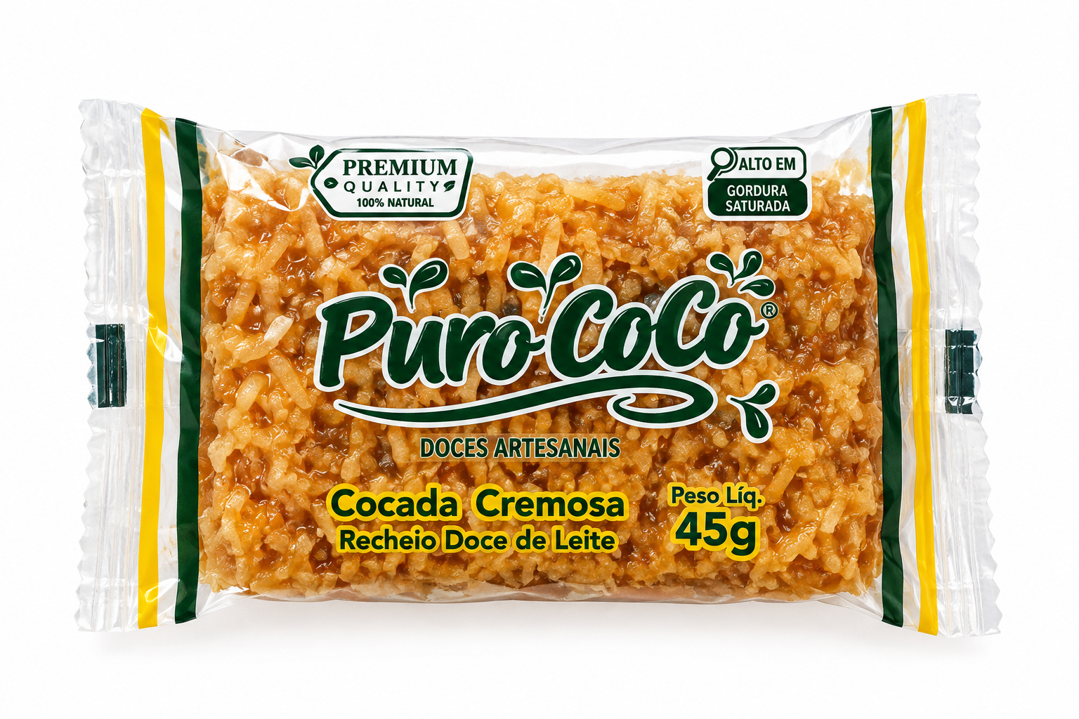 COCADA CREMOSA PURO COCO DOCE DE LEITE 45G