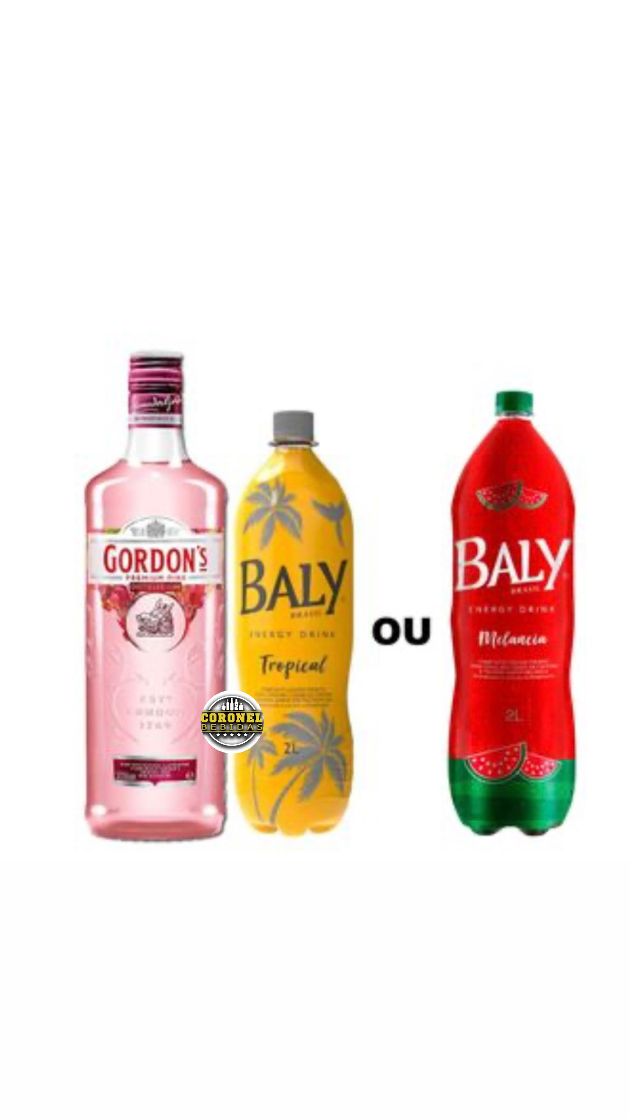 Gin Gordon's Pink 700ml + 1 Baly 2L ( escolher sabores ) 