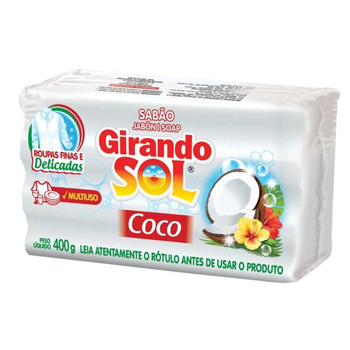sabao barra girando sol coco 400g