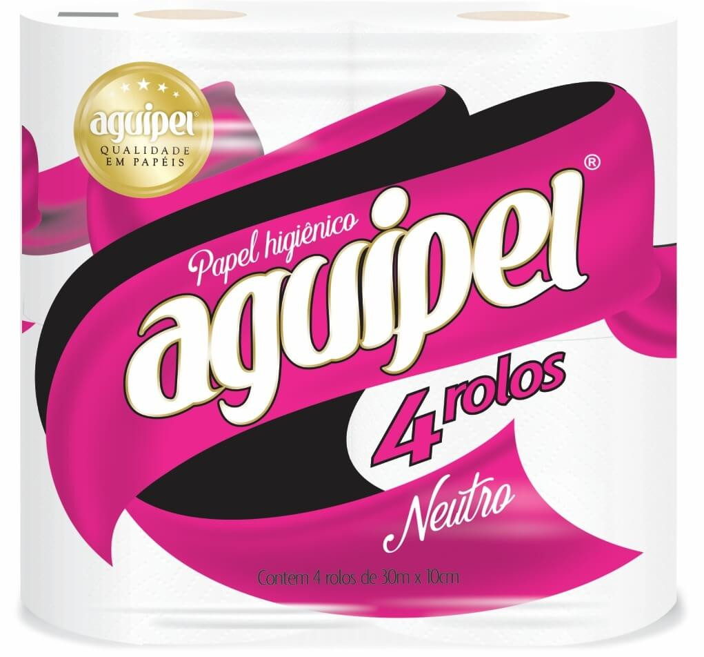 Papel Higienico Aguipel 30m 4 rolos