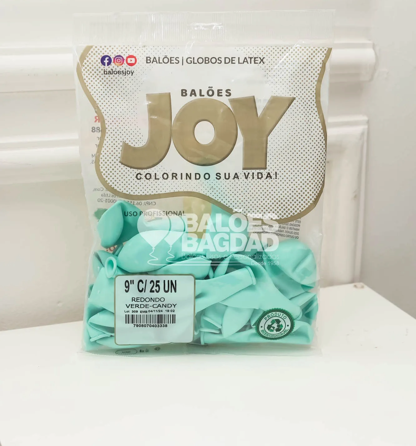 BALAO N°9 VERDE CANDY JOY