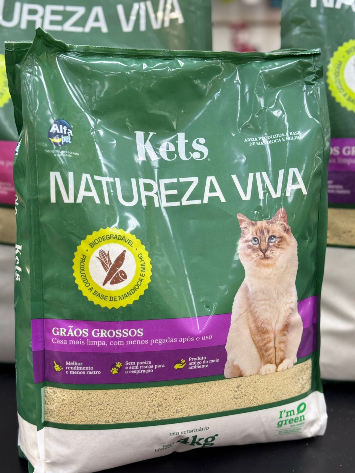 Areia Kets Natureza Viva Grossa 4kg 