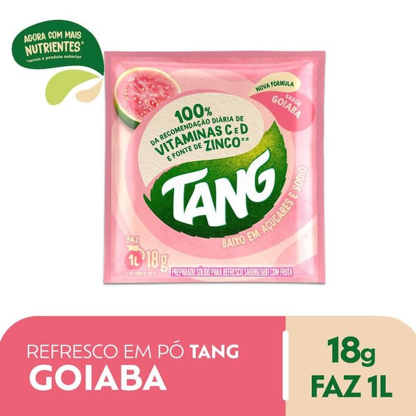 Refresco em Pó Sabor Goiaba Tang 18g