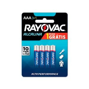 PILHA RAYOVAC ALCALINA "AAA" C/4UN