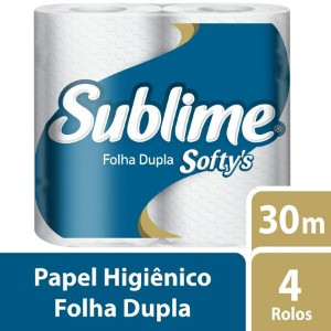 PAPEL HIGIÊNICO SUBLIME FOLHA DUPLA 4 ROLOS