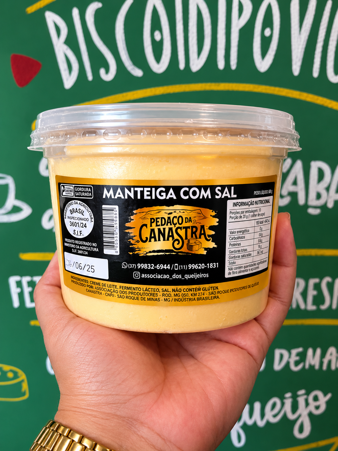 Manteiga com Sal Pedaco da Canastra - 500g