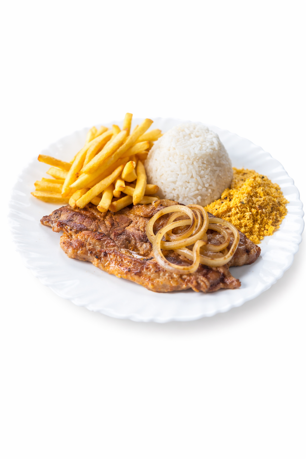 Contra Filé Acebolado Com Fritas