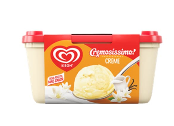 Sorvete Cremosíssimo Sabor Creme Kibon 1,5l