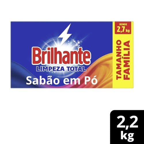 Sabão em Pó Limpeza Total Brilhante 2,2kg
