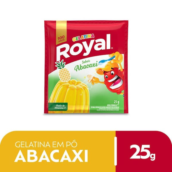 Gelatina em Pó Sabor Abacaxi Royal 25g