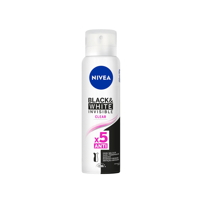 DESODORANTE NIVEA AEROSOL INVISIBLE CLEAR 150ML