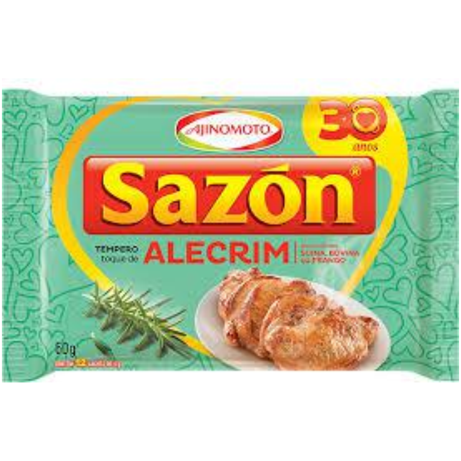 TEMPERO EM PO SAZON "ALECRIM" 60G (VERDE AGUA)¬
