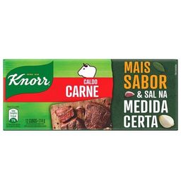 Caldo Tablete Sabor Carne Mais Sabor Knorr 114g com 12un