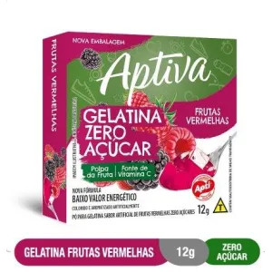 GELATINA APTI ZERO FRUTAS VERMELHAS 12G