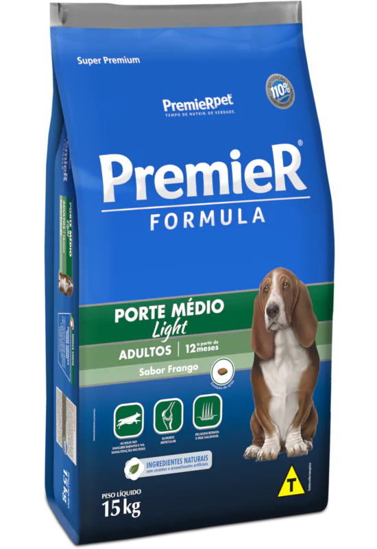 Premier Formula Light Frango Porte Médio 12kg 
