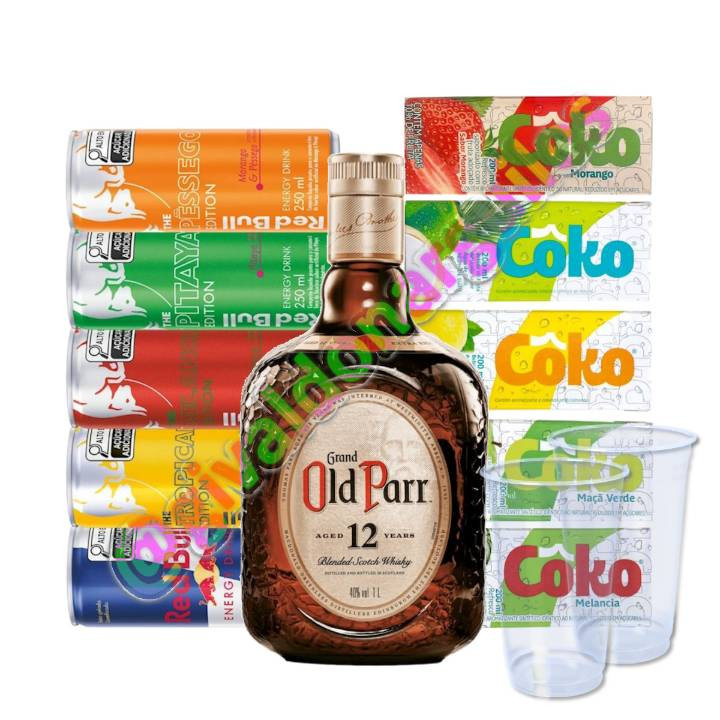 Combo Old Parr 1L + Red Bull
