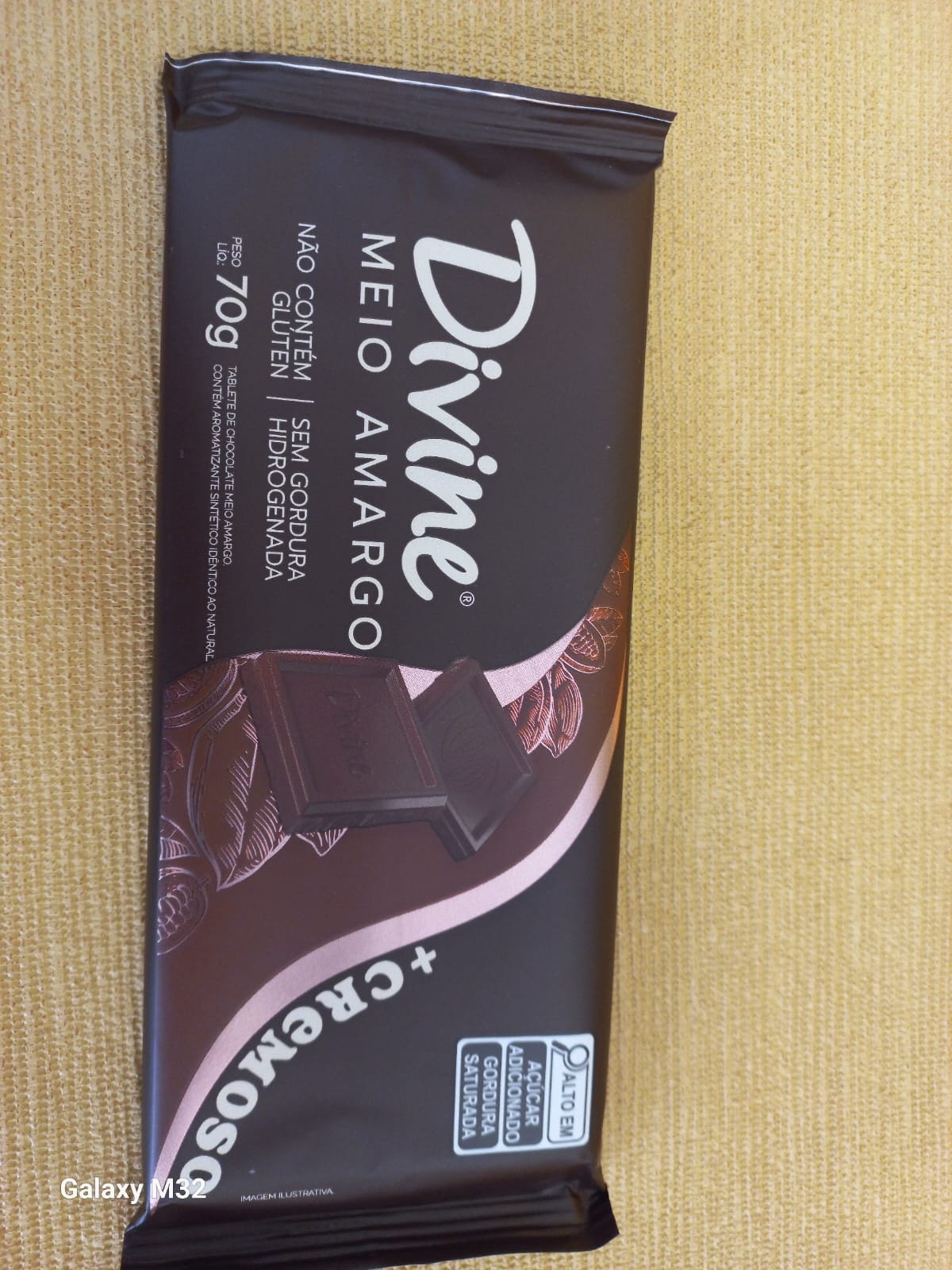 Chocolate Divine Meio  Amargo  70G