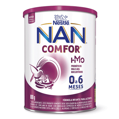 Fórmula Infantil NAN Comfor 1 Nestlé 0 a 6 Meses - 800g